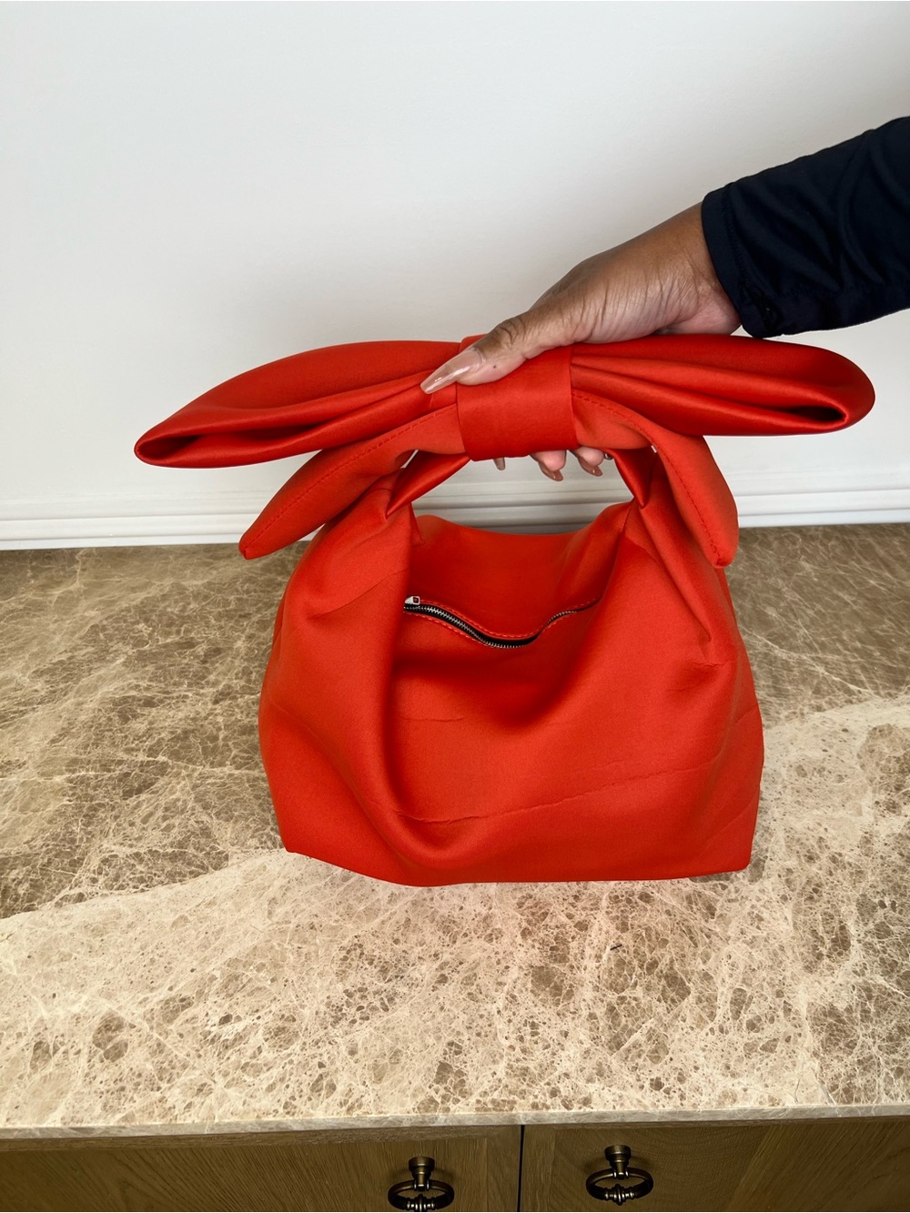 Red Bow-Accent Women's Clutch - Picture 2 of 3